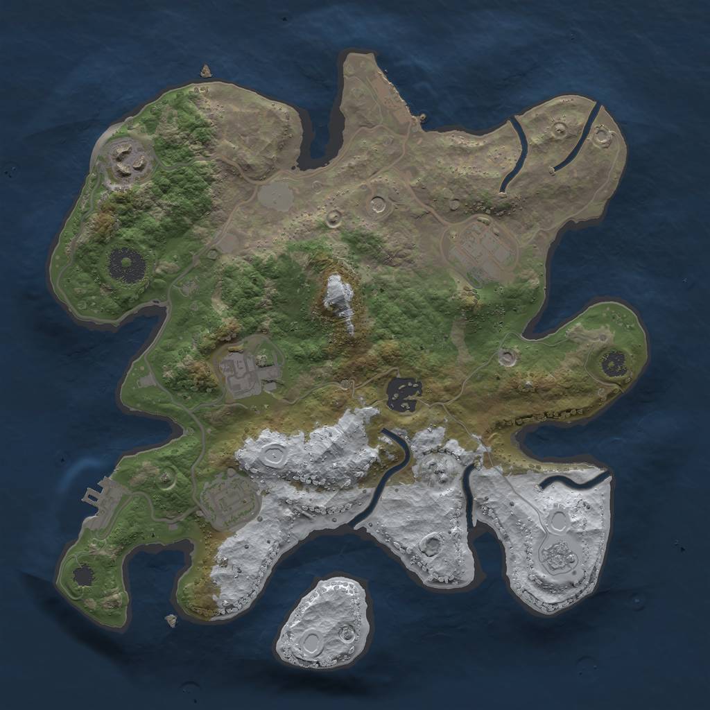 Rust Map: Procedural Map, Size: 2900, Seed: 1777171309, 14 Monuments