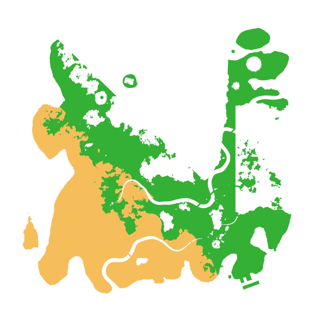 Biome Rust Map: Procedural Map, Size: 3700, Seed: 278610476