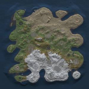 Thumbnail Rust Map: Procedural Map, Size: 3500, Seed: 2132196721, 20 Monuments