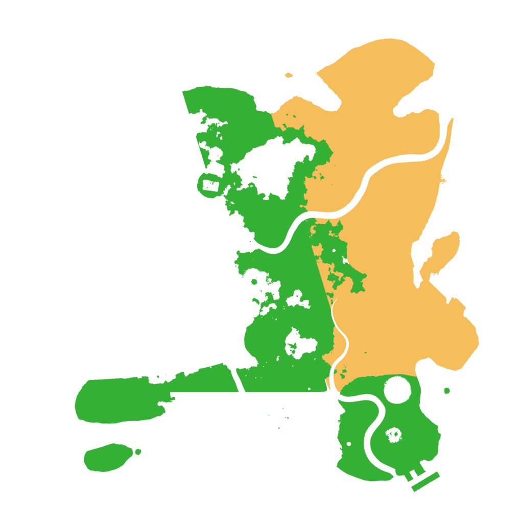 Biome Rust Map: Procedural Map, Size: 3500, Seed: 126485
