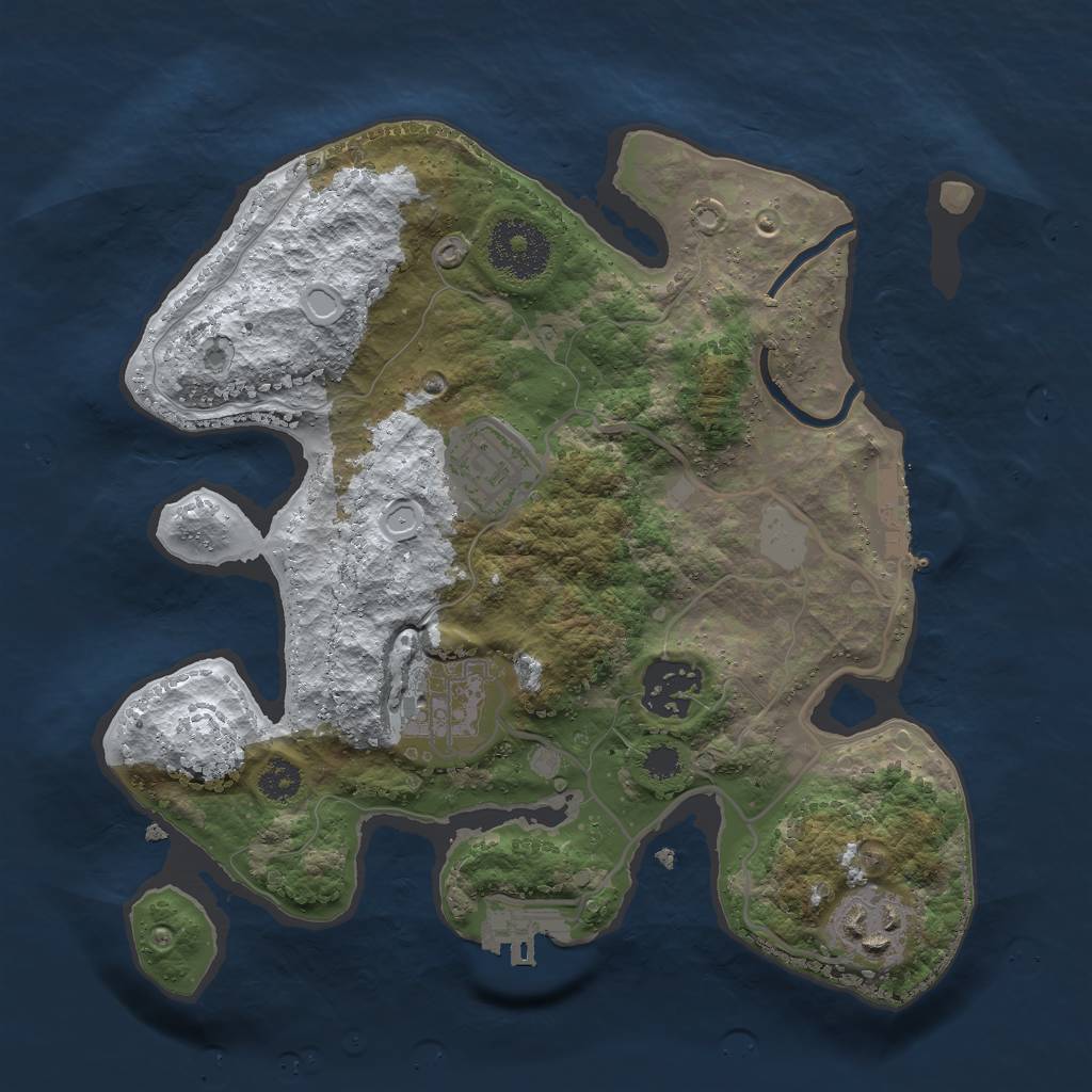 Rust Map: Procedural Map, Size: 2700, Seed: 27029, 11 Monuments