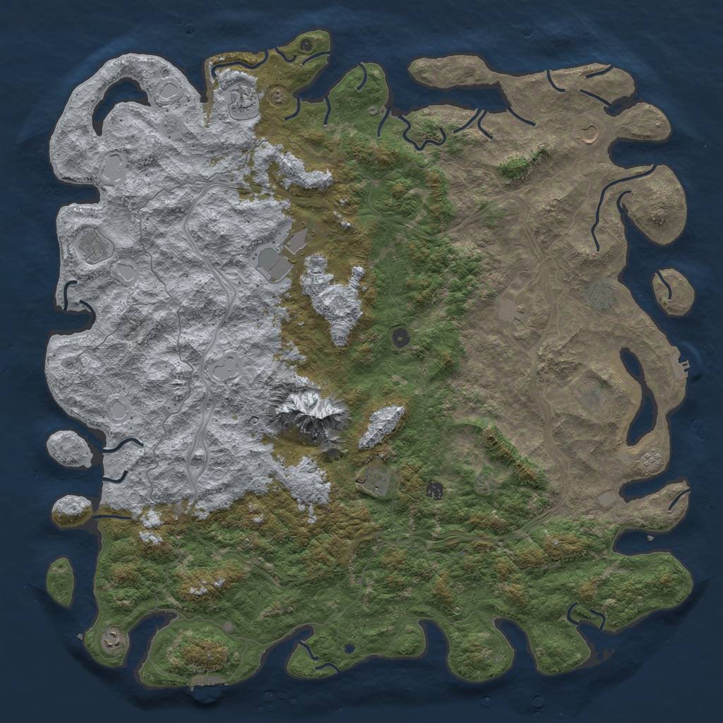 Rust Map: Procedural Map, Size: 6000, Seed: 511429046, 18 Monuments