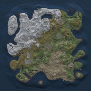 Thumbnail Rust Map: Procedural Map, Size: 3500, Seed: 1496898063, 17 Monuments