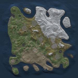 Thumbnail Rust Map: Procedural Map, Size: 3500, Seed: 1805, 19 Monuments