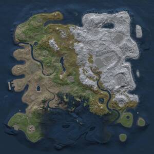Thumbnail Rust Map: Procedural Map, Size: 4000, Seed: 938522, 15 Monuments