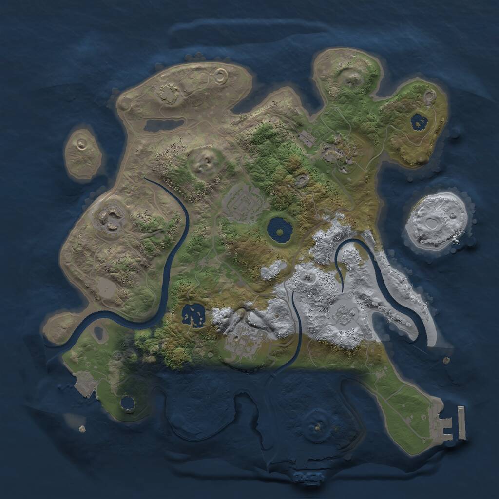 Rust Map: Procedural Map, Size: 3000, Seed: 3072022, 10 Monuments