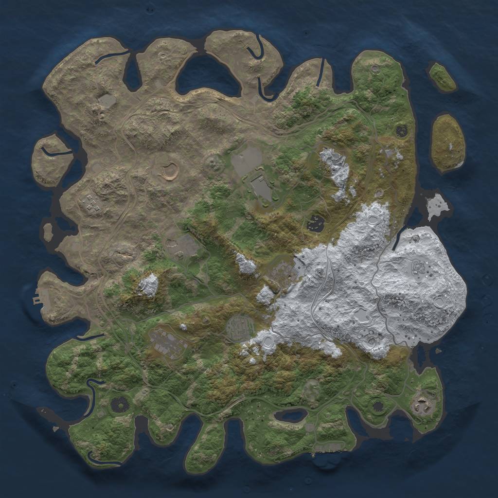 Rust Map: Procedural Map, Size: 4250, Seed: 1622445809, 19 Monuments