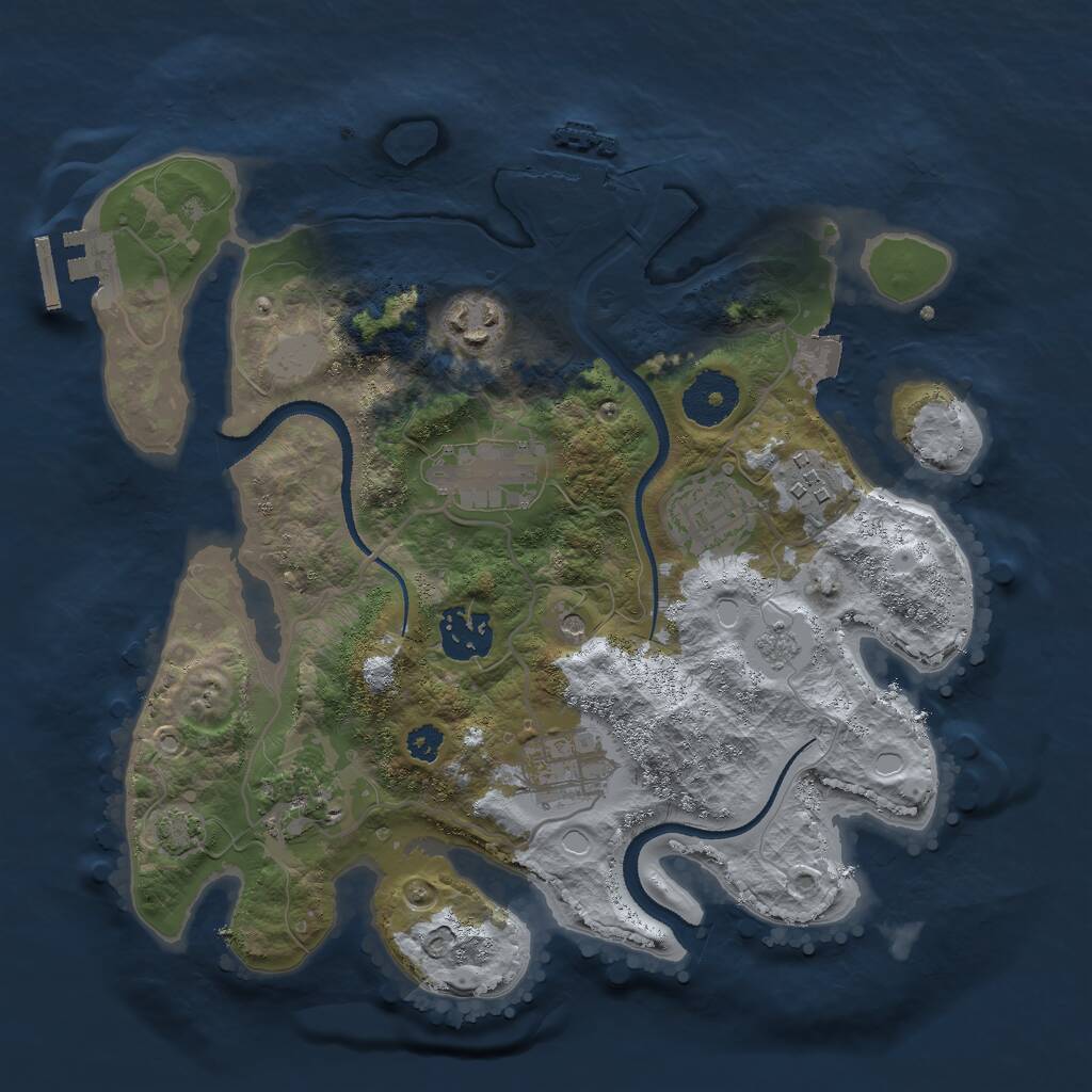 Rust Map: Procedural Map, Size: 3000, Seed: 770, 13 Monuments