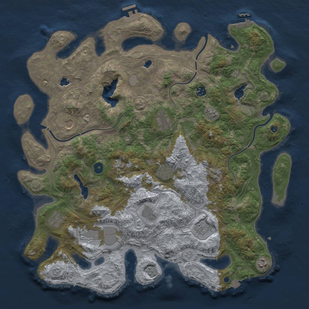 Rust Map: Procedural Map, Size: 4500, Seed: 1655925561, 17 Monuments