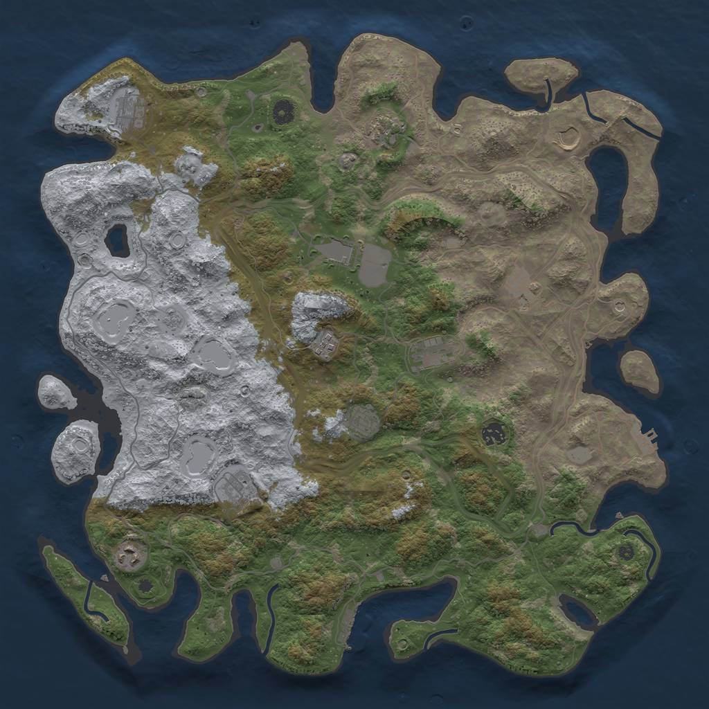 Rust Map: Procedural Map, Size: 4550, Seed: 1777776666, 20 Monuments