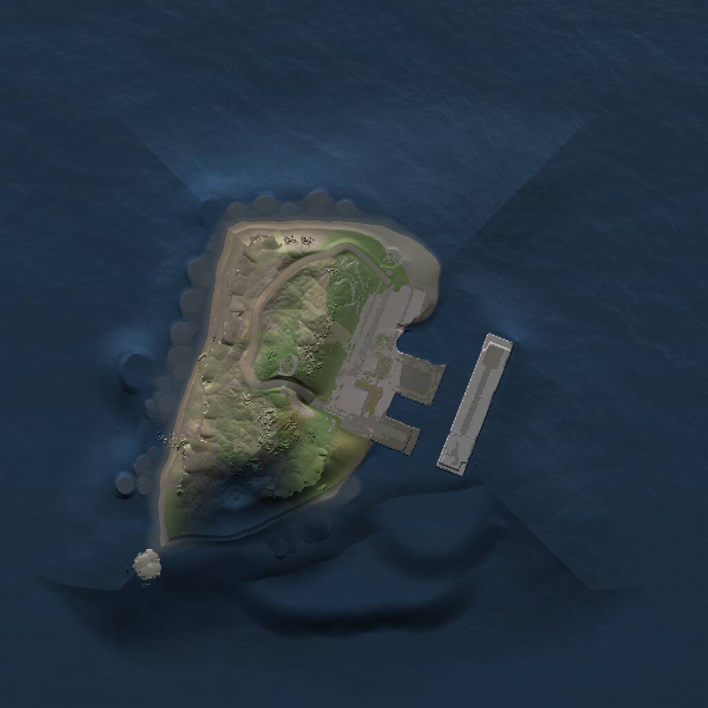 Rust Map: Procedural Map, Size: 1000, Seed: 696969, 2 Monuments