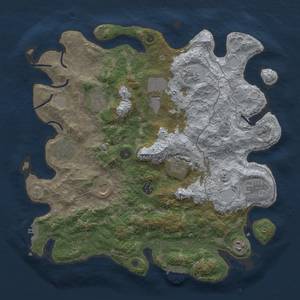 Thumbnail Rust Map: Procedural Map, Size: 4000, Seed: 1411134291, 19 Monuments