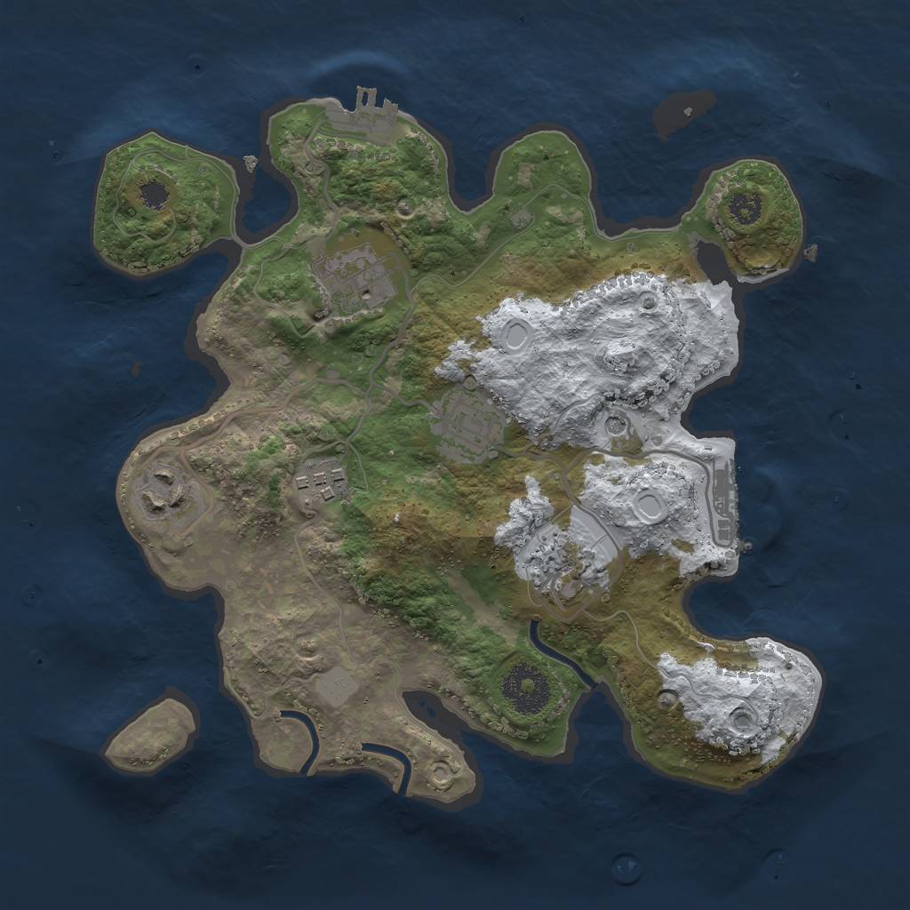 Rust Map: Procedural Map, Size: 2800, Seed: 1265, 13 Monuments