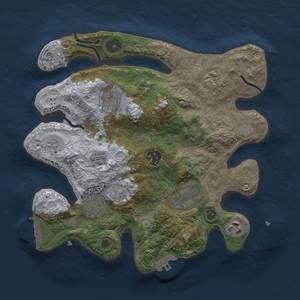 Thumbnail Rust Map: Procedural Map, Size: 3000, Seed: 14711, 15 Monuments