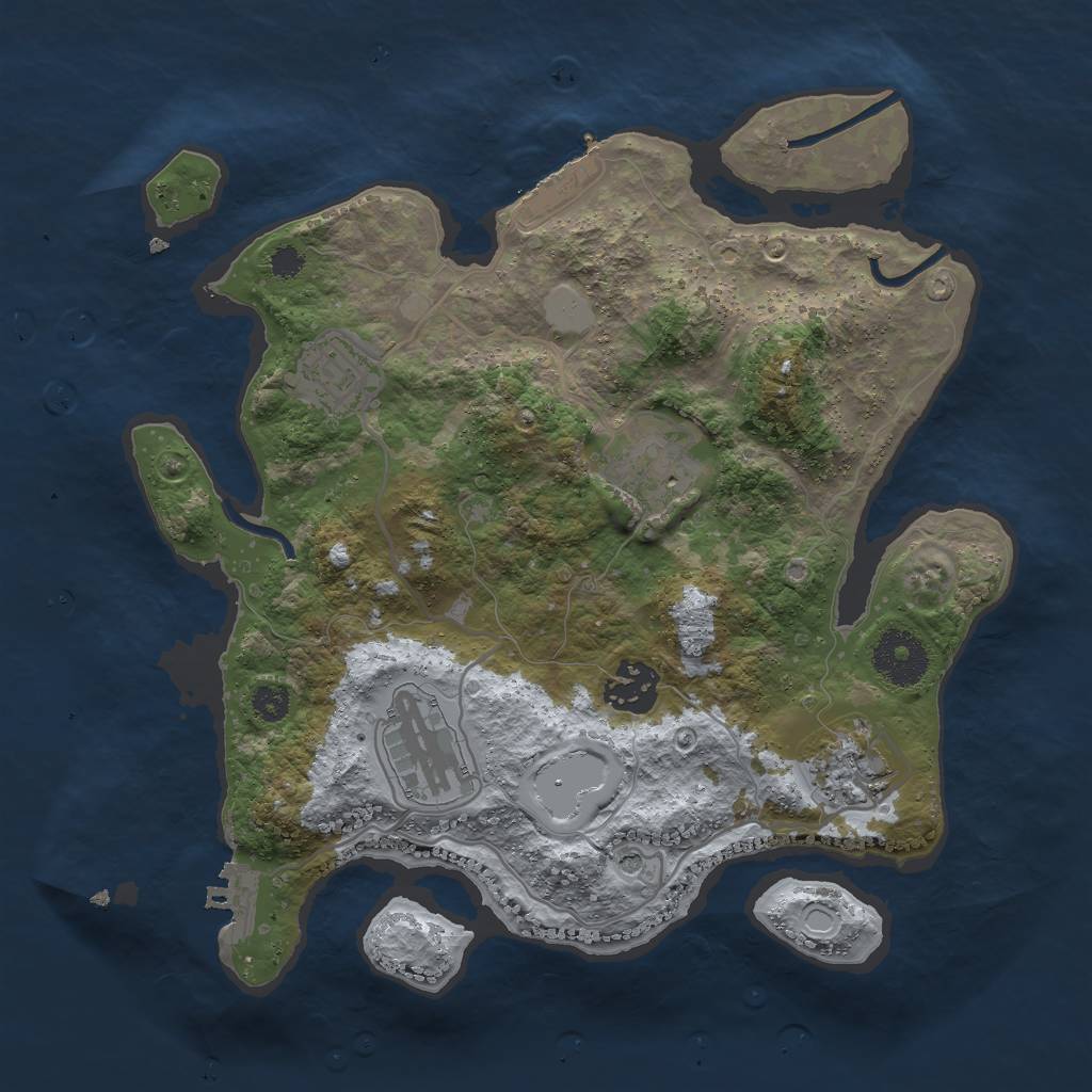 Rust Map: Procedural Map, Size: 3000, Seed: 15312, 13 Monuments