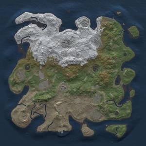 Thumbnail Rust Map: Procedural Map, Size: 3850, Seed: 2103444483, 20 Monuments