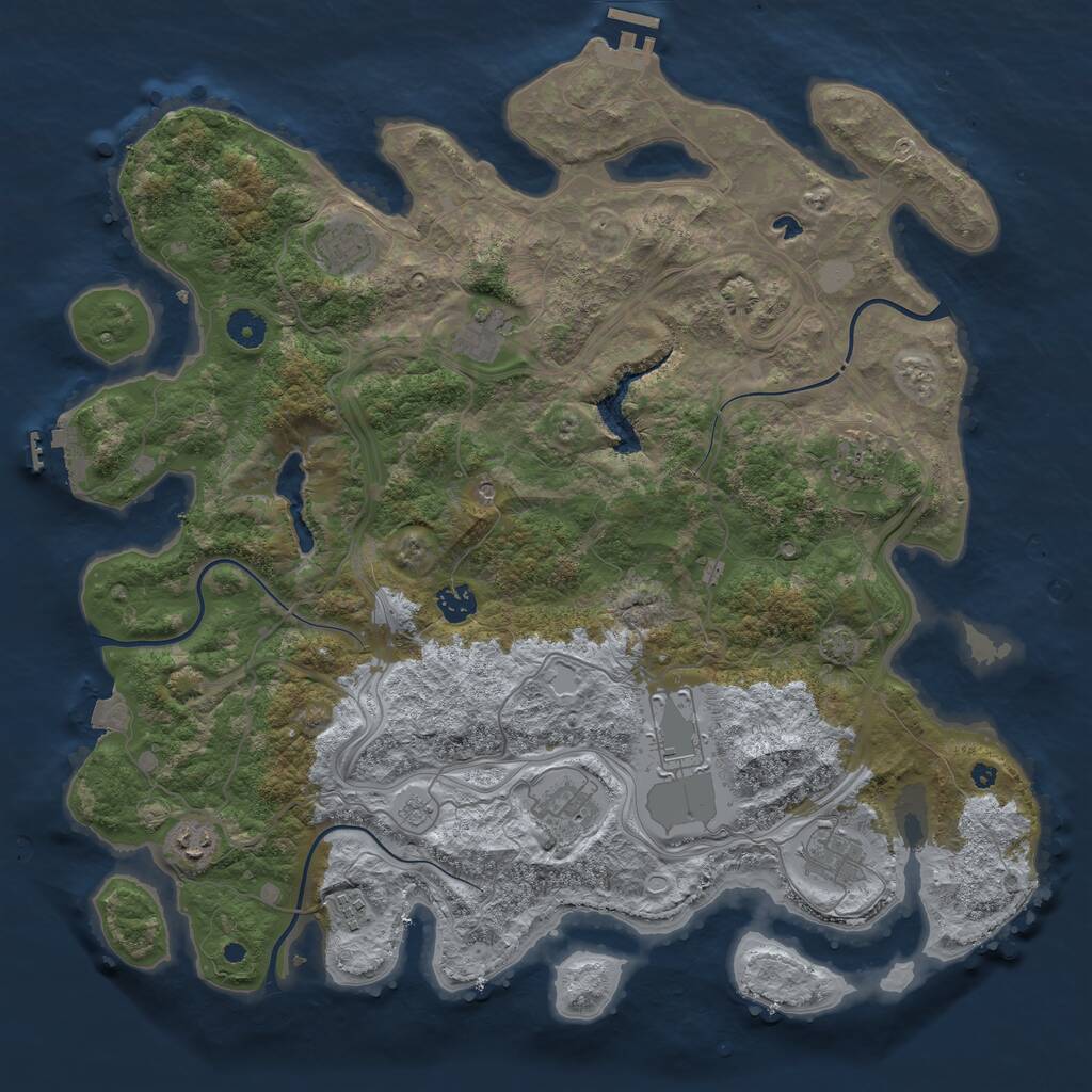 Rust Map: Procedural Map, Size: 4250, Seed: 248554, 15 Monuments