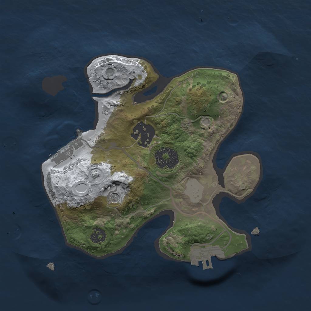 Rust Map: Procedural Map, Size: 2000, Seed: 6754, 9 Monuments
