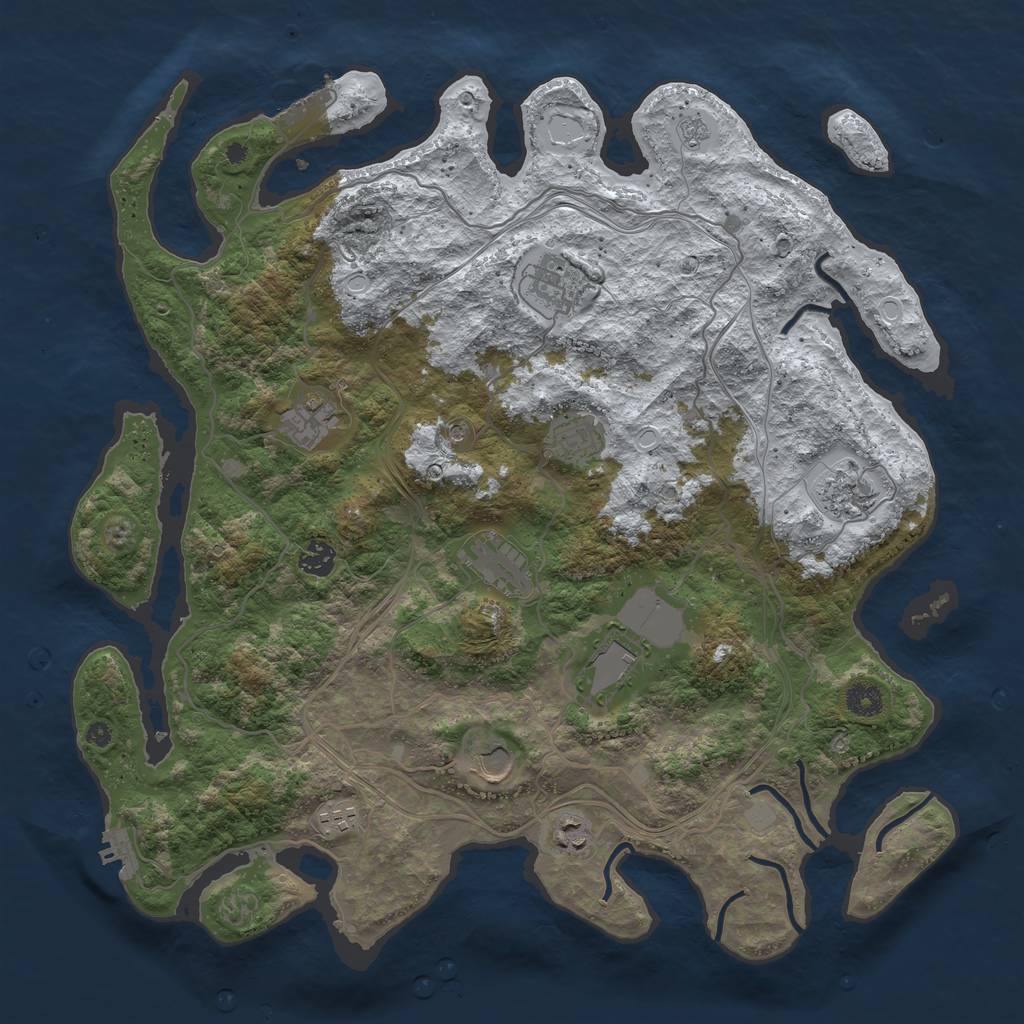 Rust Map: Procedural Map, Size: 4250, Seed: 193233, 19 Monuments