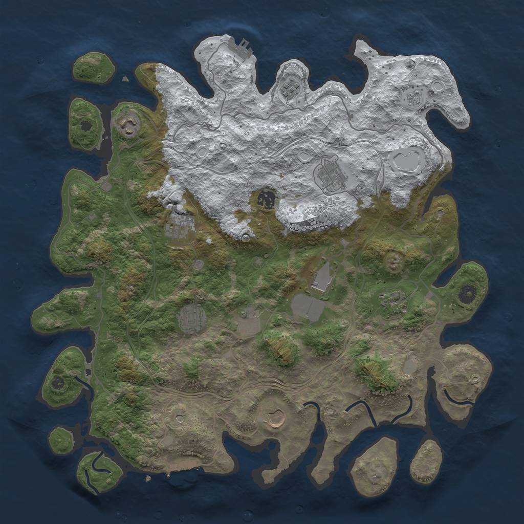 Rust Map: Procedural Map, Size: 4250, Seed: 648965, 19 Monuments
