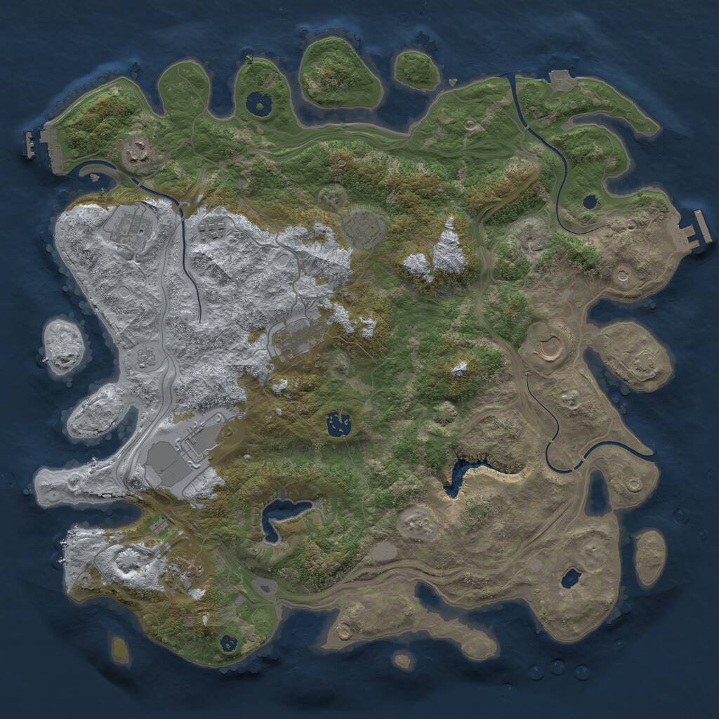 Rust Map: Procedural Map, Size: 4250, Seed: 911483, 15 Monuments