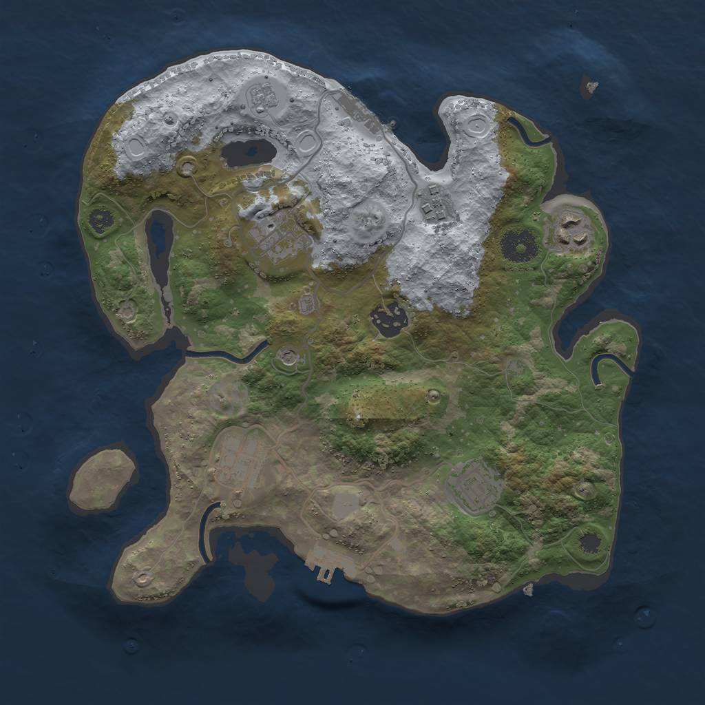 Rust Map: Procedural Map, Size: 3000, Seed: 118425416, 15 Monuments