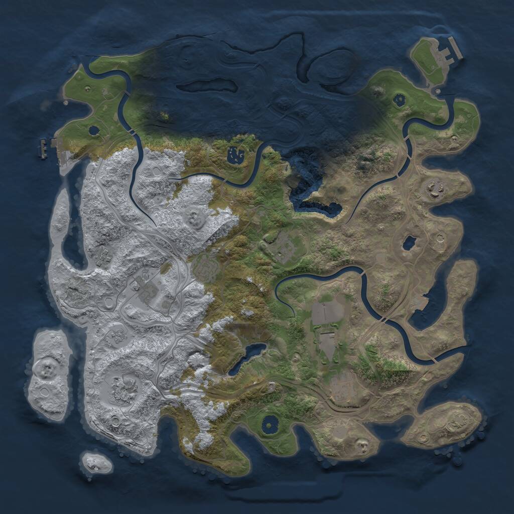 Rust Map: Procedural Map, Size: 4250, Seed: 286327865, 15 Monuments