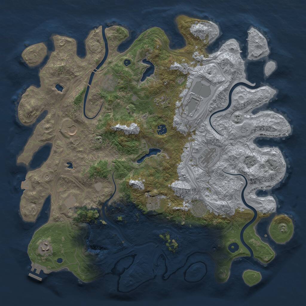 Rust Map: Procedural Map, Size: 4500, Seed: 10210004, 16 Monuments