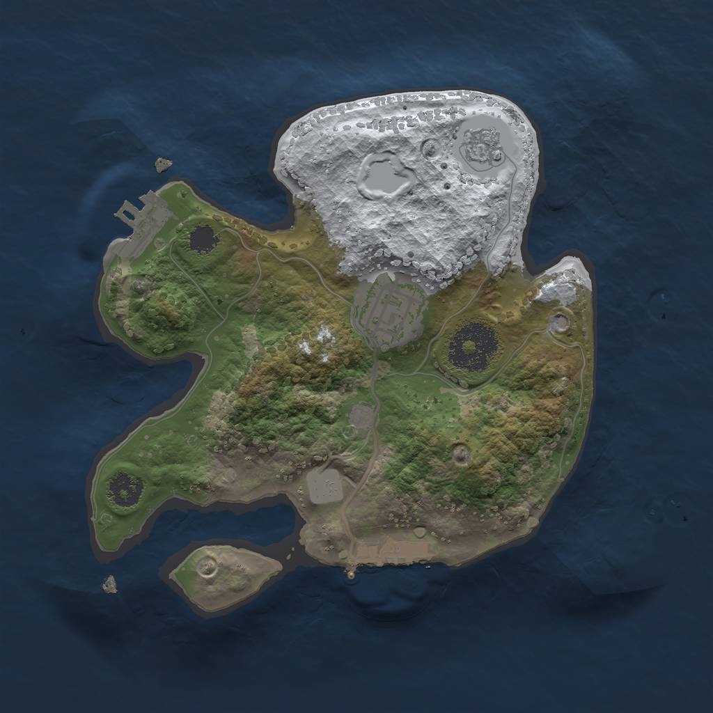 Rust Map: Procedural Map, Size: 2200, Seed: 1855945568, 9 Monuments