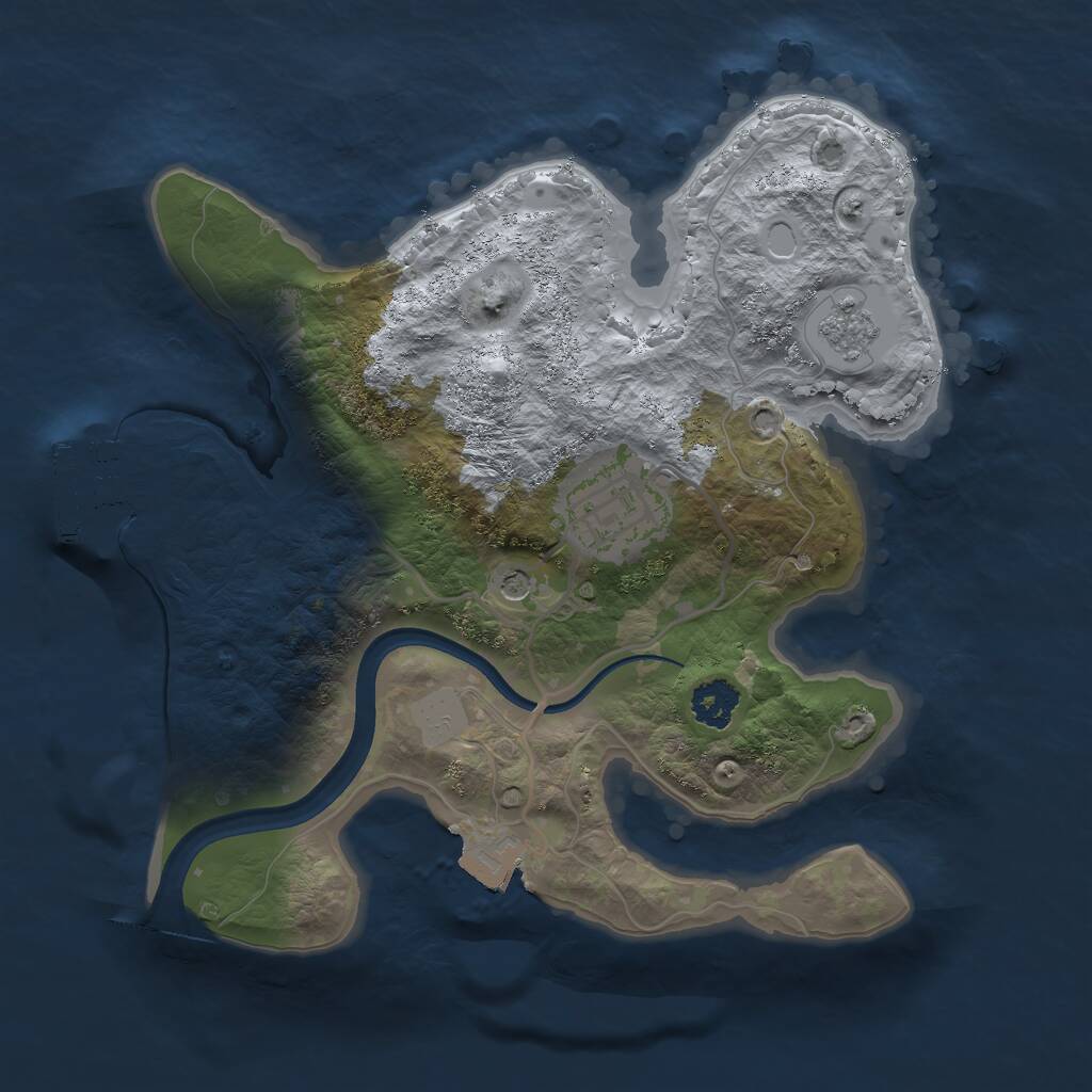 Rust Map: Procedural Map, Size: 2300, Seed: 69, 5 Monuments