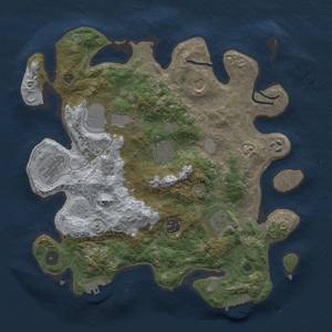 Thumbnail Rust Map: Procedural Map, Size: 3500, Seed: 315, 17 Monuments