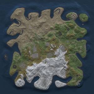 Thumbnail Rust Map: Procedural Map, Size: 3700, Seed: 1694633166, 20 Monuments