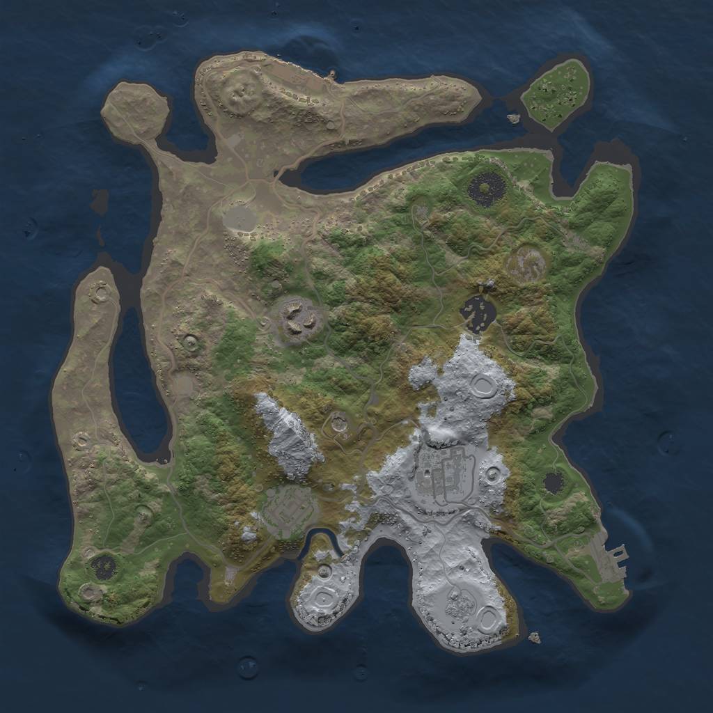 Rust Map: Procedural Map, Size: 3000, Seed: 1634103560, 11 Monuments
