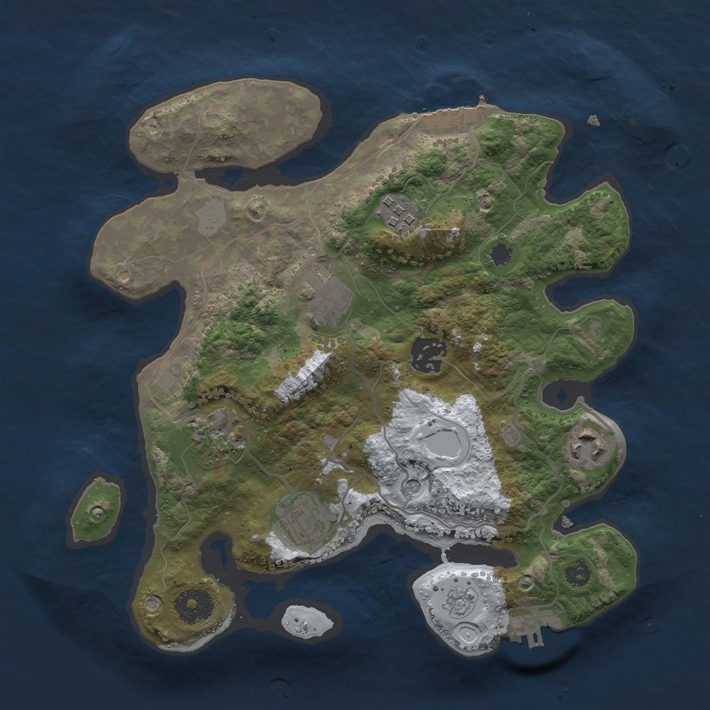 Rust Map: Procedural Map, Size: 2900, Seed: 675880557, 15 Monuments