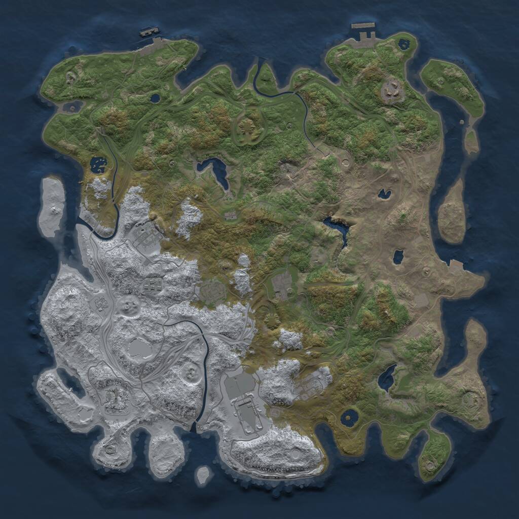 Rust Map: Procedural Map, Size: 4500, Seed: 56123167, 15 Monuments