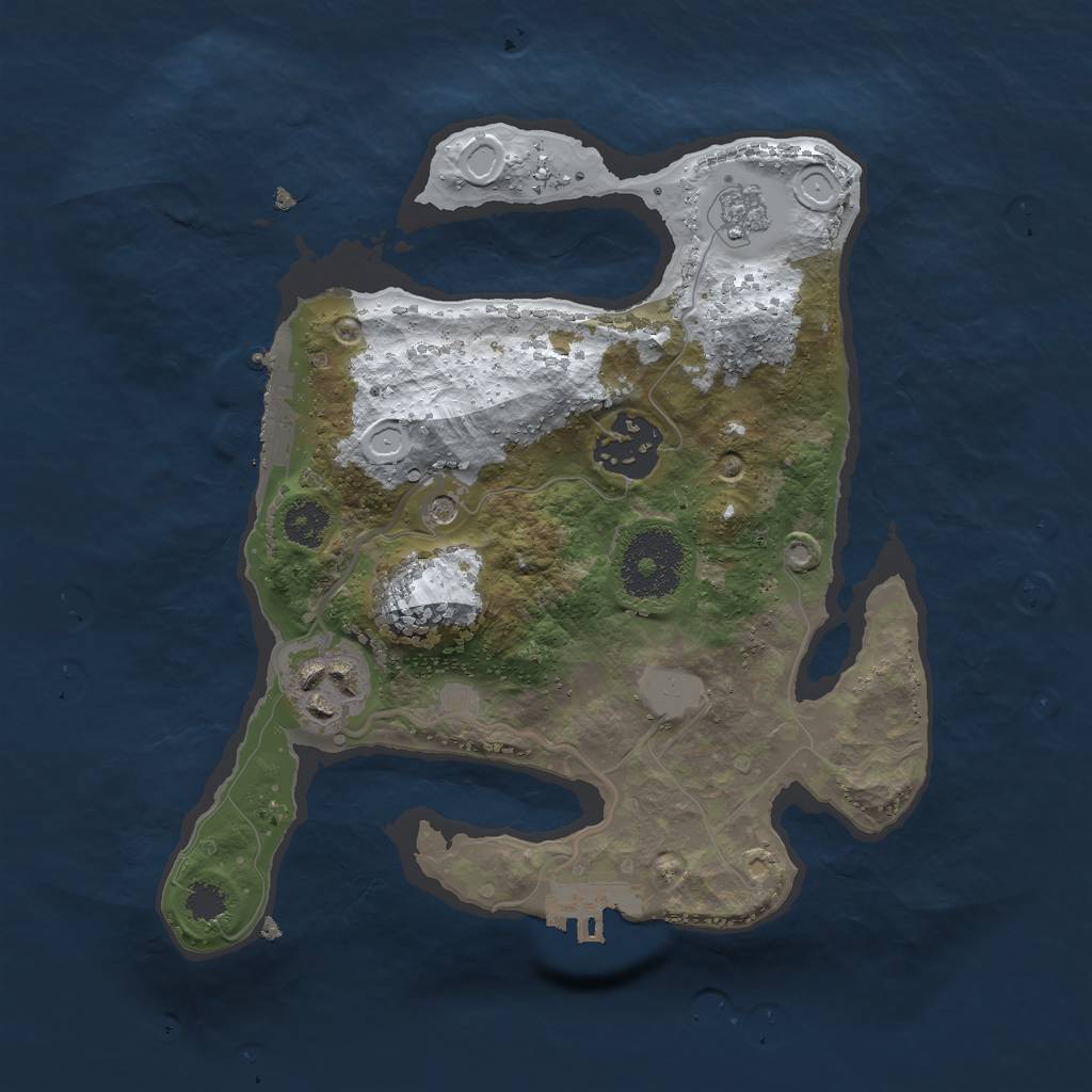 Rust Map: Procedural Map, Size: 2500, Seed: 576286680, 11 Monuments
