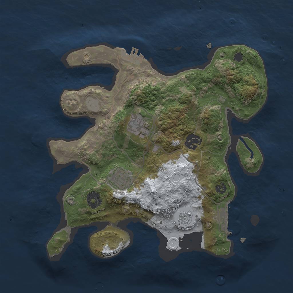 Rust Map: Procedural Map, Size: 2750, Seed: 7830105, 11 Monuments