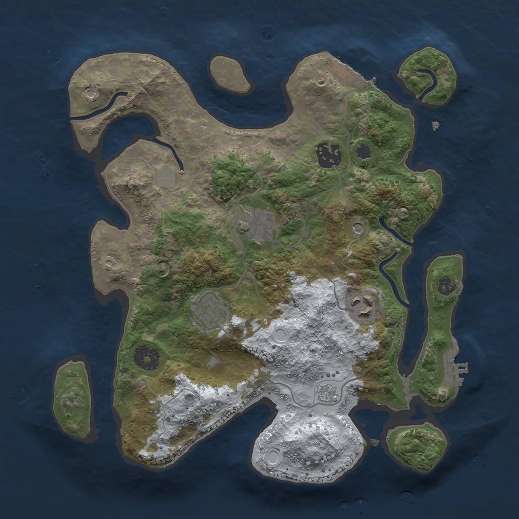 Rust Map: Procedural Map, Size: 3000, Seed: 1500726026, 13 Monuments