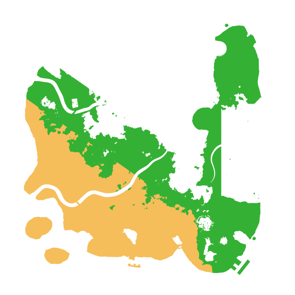 Biome Rust Map: Procedural Map, Size: 3500, Seed: 1558716114