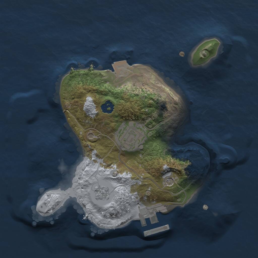 Rust Map: Procedural Map, Size: 2000, Seed: 362858119, 5 Monuments