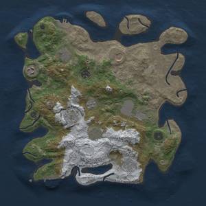 Thumbnail Rust Map: Procedural Map, Size: 3500, Seed: 257351588, 18 Monuments