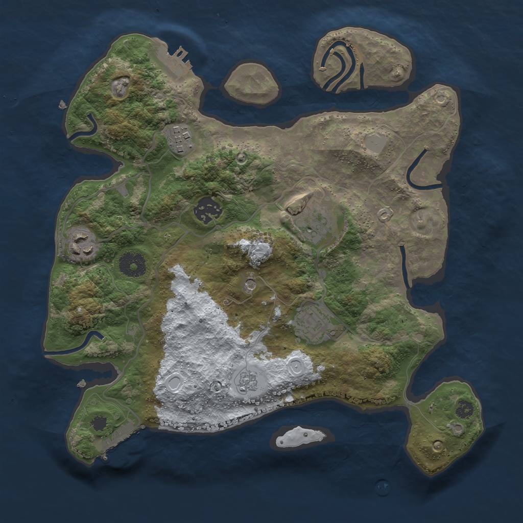 Rust Map: Procedural Map, Size: 3000, Seed: 32367811, 14 Monuments
