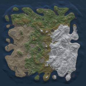 Thumbnail Rust Map: Procedural Map, Size: 4500, Seed: 151, 18 Monuments