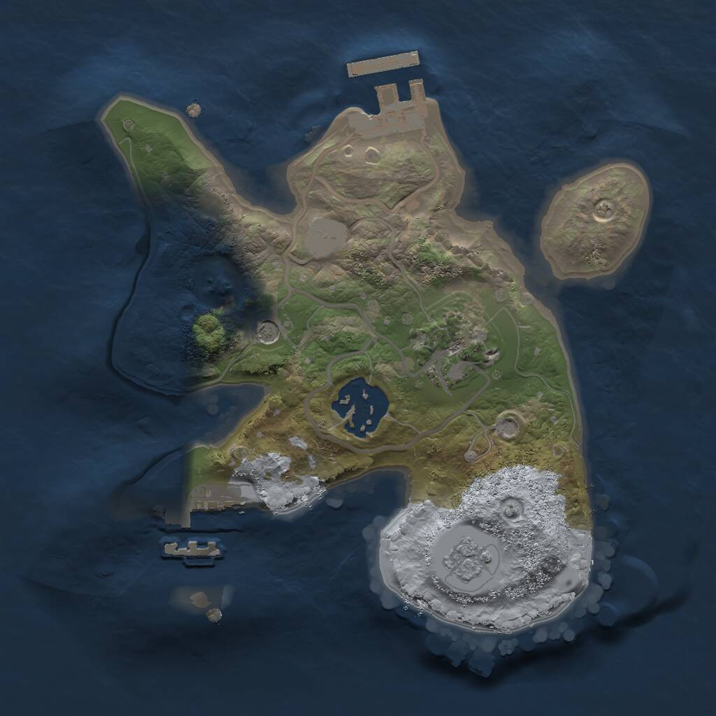 Rust Map: Procedural Map, Size: 2000, Seed: 130524, 7 Monuments
