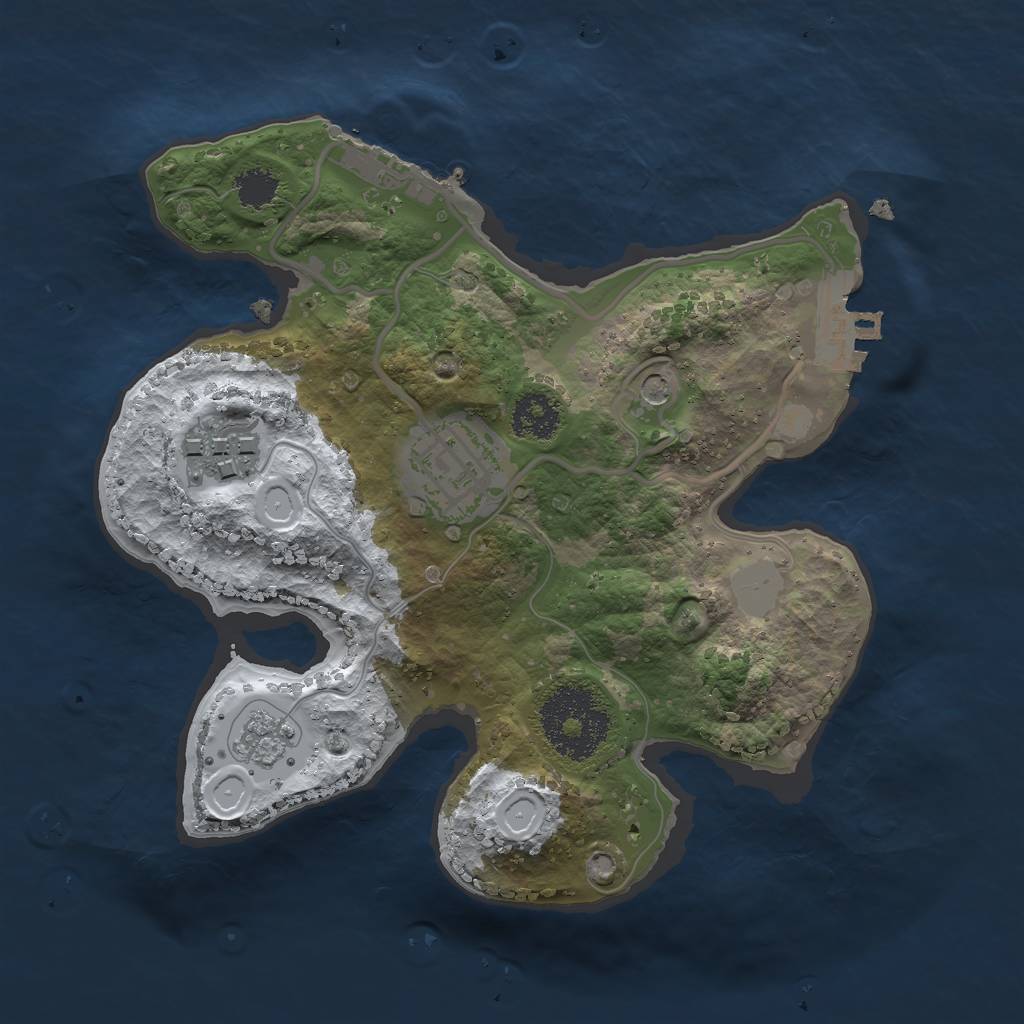 Rust Map: Procedural Map, Size: 2200, Seed: 80315167, 11 Monuments