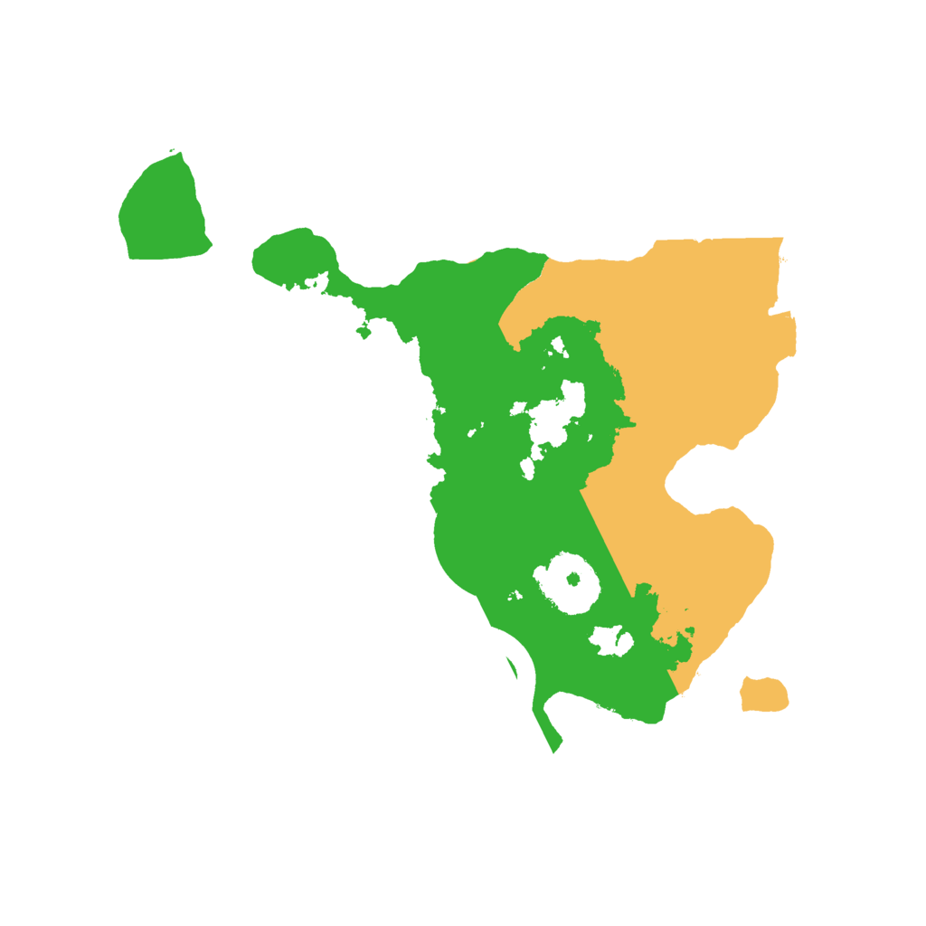 Biome Rust Map: Procedural Map, Size: 2400, Seed: 80315167
