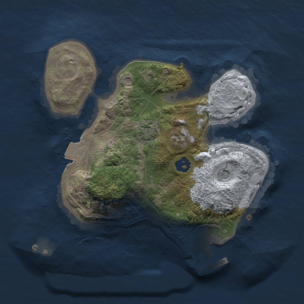 Rust Map: Procedural Map, Size: 2000, Seed: 10210004, 4 Monuments