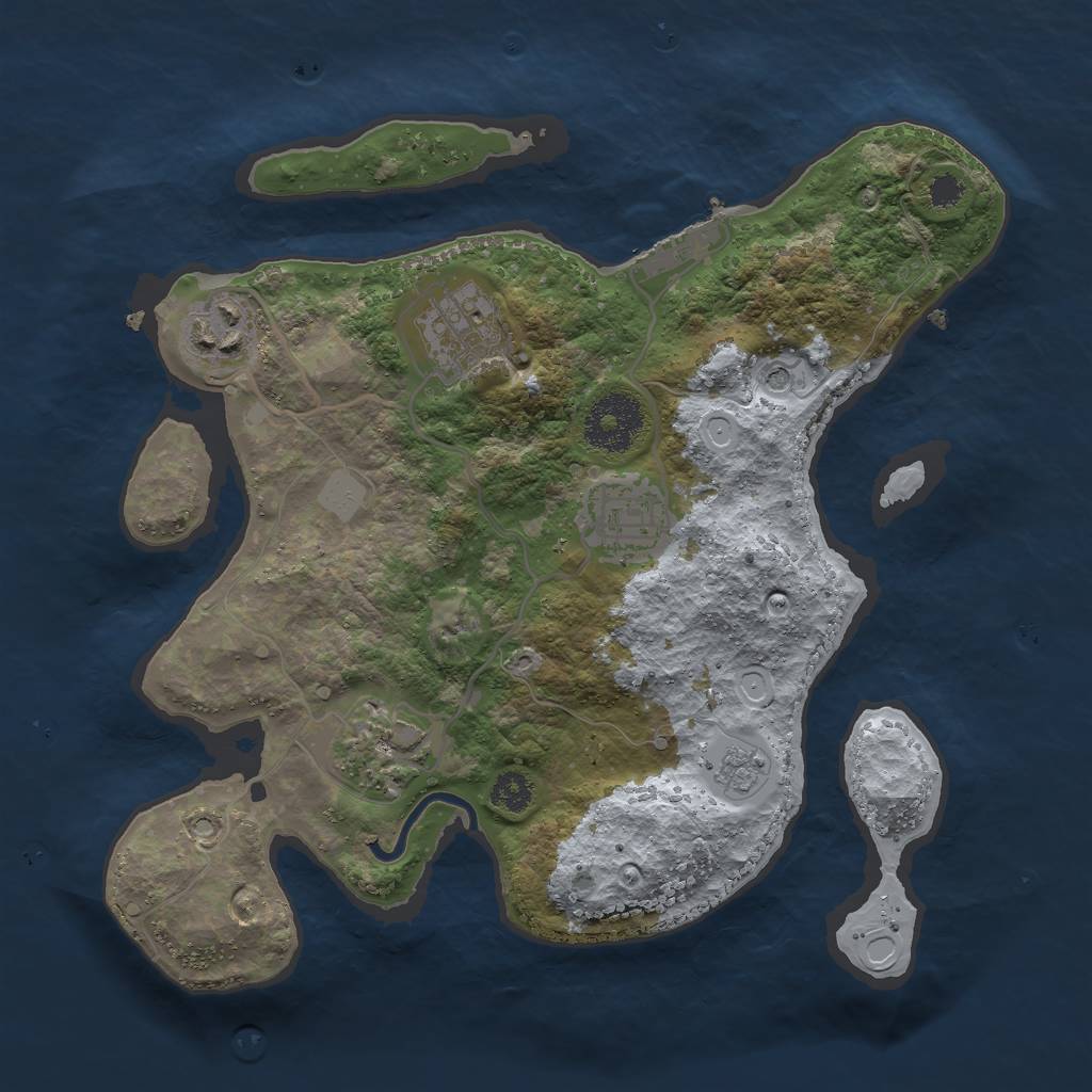 Rust Map: Procedural Map, Size: 2800, Seed: 939393, 12 Monuments