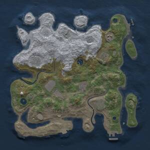 Thumbnail Rust Map: Procedural Map, Size: 3500, Seed: 48, 14 Monuments