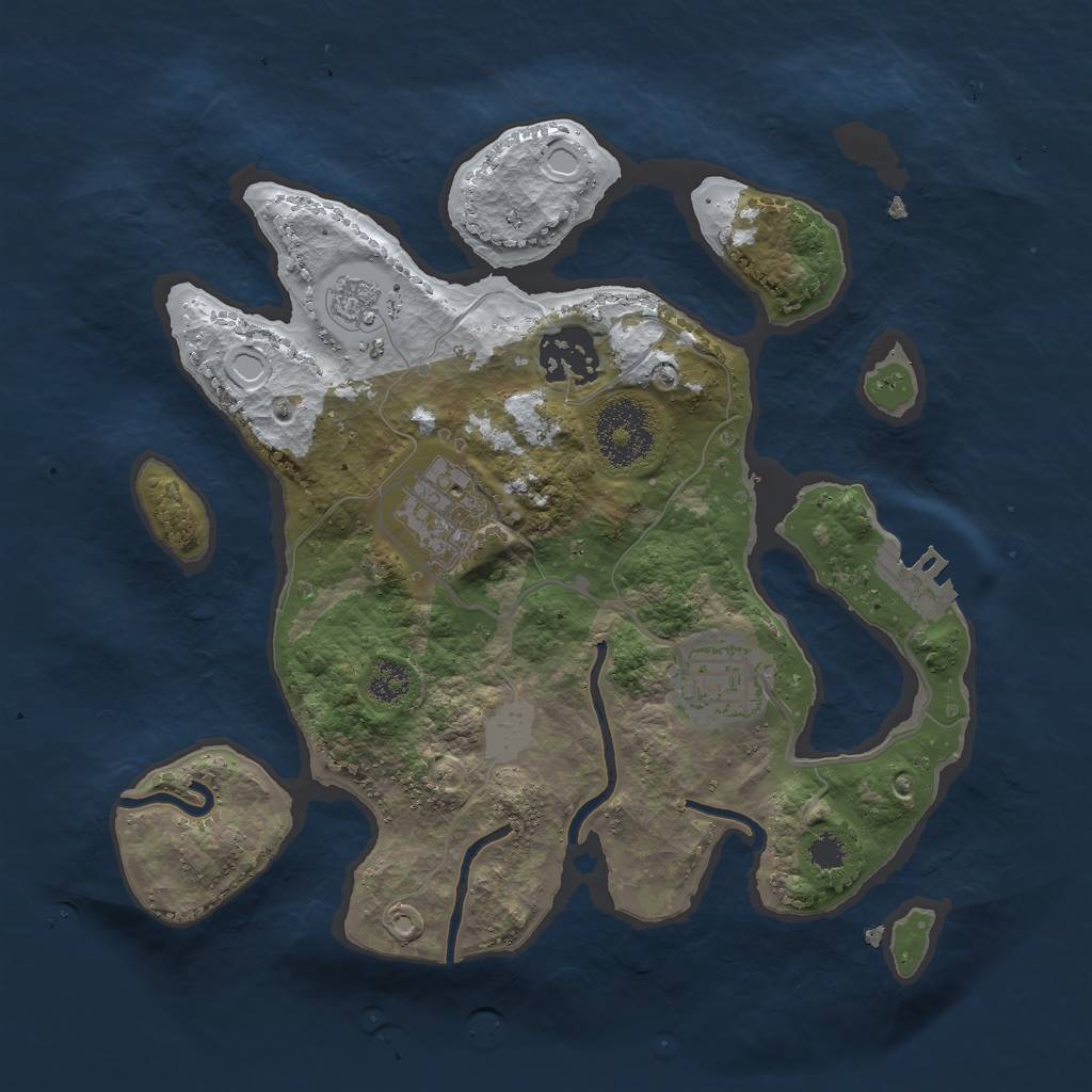 Rust Map: Procedural Map, Size: 2650, Seed: 2650, 10 Monuments